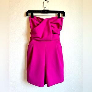 Great Jones strapless romper jumpsuit hot pink XS
